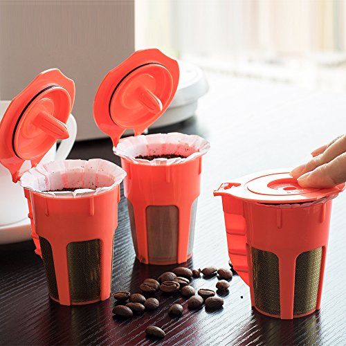 BRBHOM Disposable Filters Paper K Carafe Filter Cups K Carafe Pods Compatible Paper-(100 Filters) (White) (White/Large) - Thumbnail 5