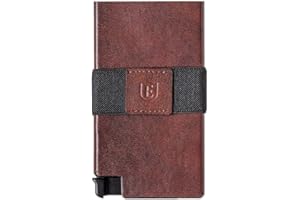 Ekster Senate Classic Brown Leather Slim Wallet for Men | RFID-Blocking Minimalist Wallet with Quick Card Access & Slim Profile
