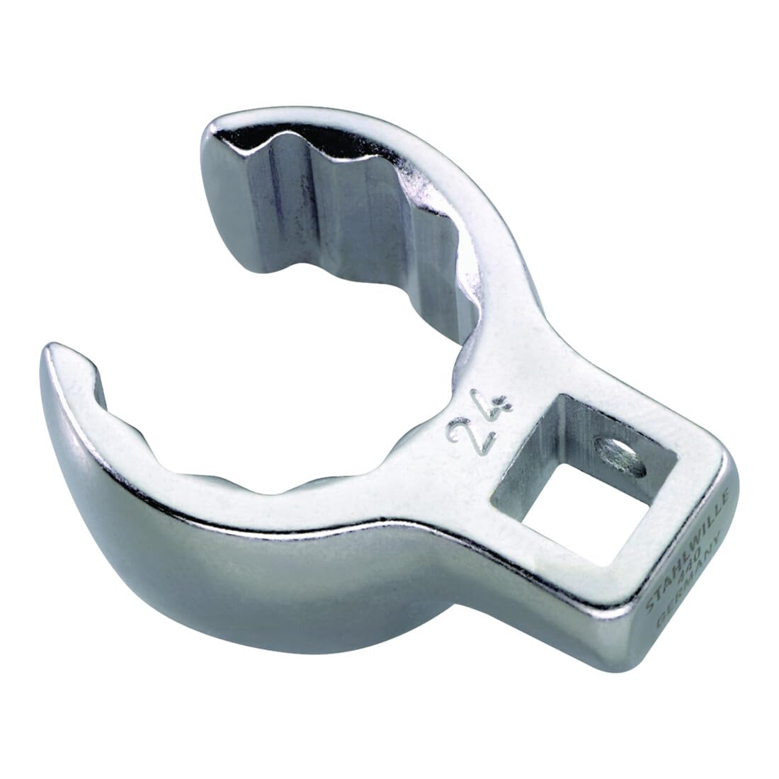 Stahlwille 01490024 440A Chrome Alloy Steel Crow-Ring Spanners, 1/4 inch Drive, 3/8 inch Size, 28.4 mm Length