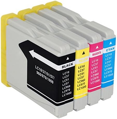 JCINK 4 Pack Compatible Ink Cartridges for Brother LC51 MFC 230C 240C 350C 440CN 465CN 3360C 5460CN 5860CN 665CW 685CW 845CW 885CW