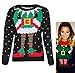 Forever Womens Celebrity Inspired Elf Print Knitted Christmas Jumpers
