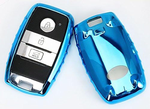 Electroplated TPU Smart key Fob Cover Skin Case for KIA Anti Shock Scratch-Resistant Car Vehicle Chrome Metalic Mirror Effect
