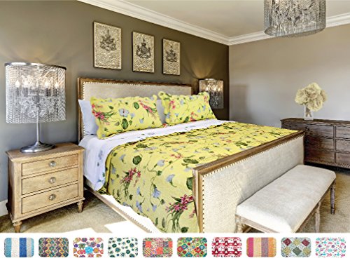 The CONNECTICUT HOME COMPANY Luxury Quilt Collection, Reversible, 3-Piece Set, Top Choice by Decorators, Many Sizes and Patterns, All Season Weight, Machine Washable (Bella - King)