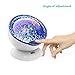 Night Light Projector Ocean Wave,Baby Nursery Music Night Lamp 12 LED and 7 Colors with Remote Control, Sleep Soothing Bedside Lamp Home Decor Light for Kids Gift (White)