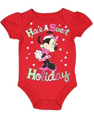 Minnie Mouse Have A Sweet Holiday Christmas Baby Girls Bodysuit