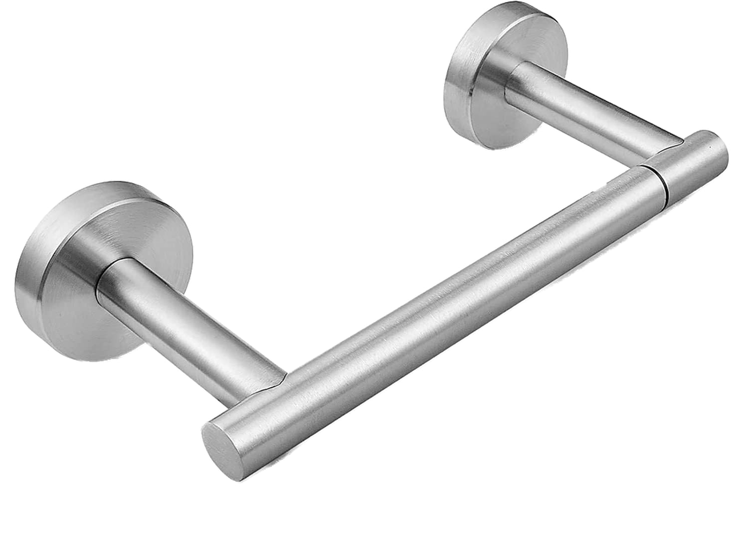 Brushed Nickel Toilet Paper Holder Pivoting Tissue Roll Holder Stainless Steel Toilet Paper Organizer Rotating Round Toilet Paper Hanger for Bathroom Kitchen Modern Wall Mount Design