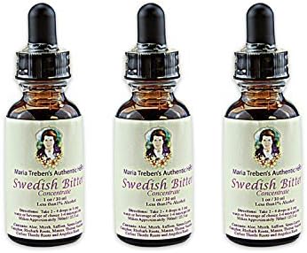 Maria Treben's Authentic Herbs Swedish Bitters Concentrate (3 x 1oz/30ml bottle) by Lohas Farms
