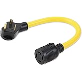 SURIEEN NEMA TT-30P to L14-30R Adapter Cord, 30 Amp 3 Prong to 4 Prong Generator Plug Adapter, Generator Transfer Switch Adap