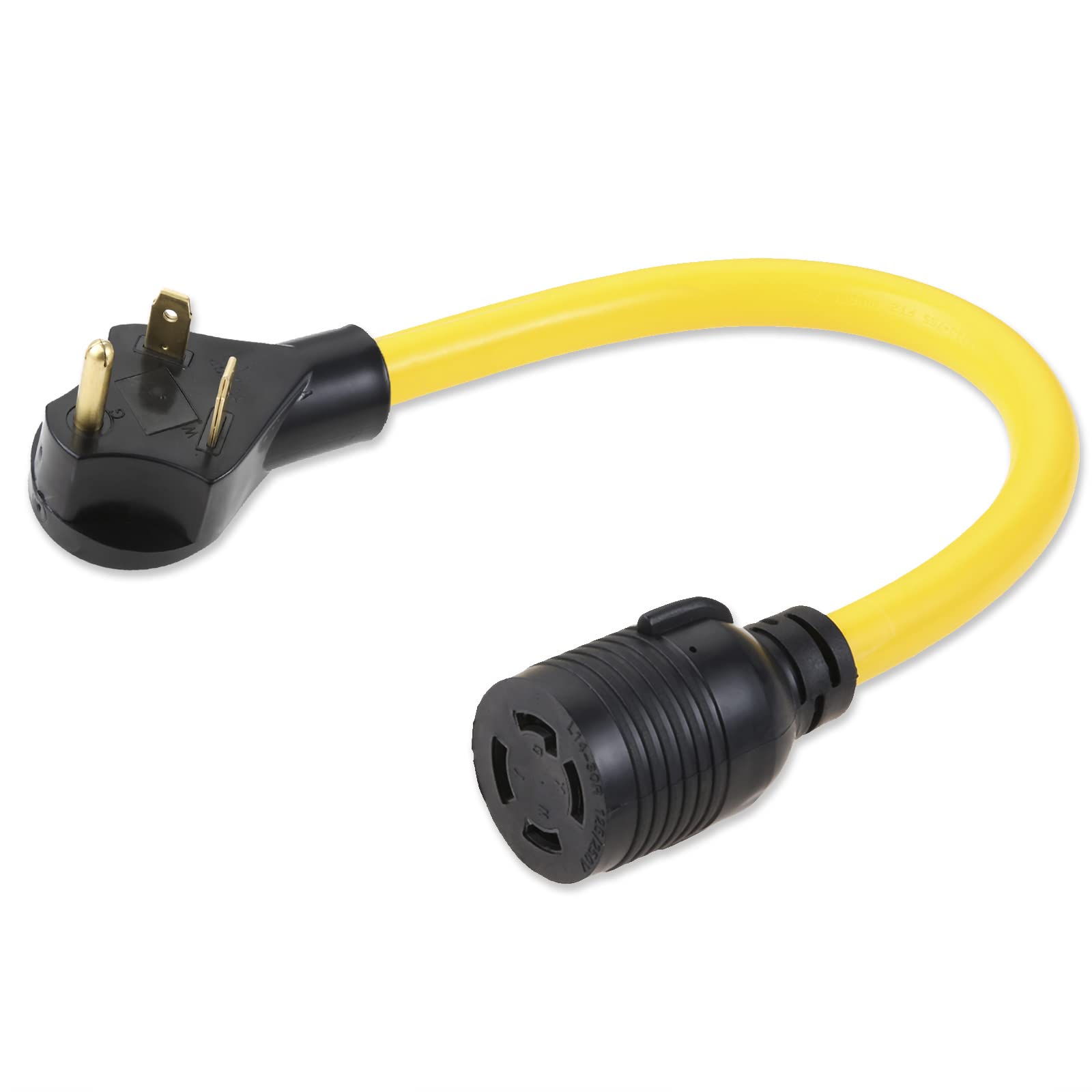 Photo 1 of ****SIMILAR ITEM****
SURIEEN NEMA TT-30P to L14-30R Generator Adapter Cord 1.5FT, 30 Amp 3 Prong to 4 Prong Generator Plug Adapter, RV Generators Plug to Inlet Box, STW 10 AWG, UL Listed