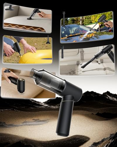 Car Vacuum Cleaner, 16000Pa Wireless Vacuum Cleaner, Vacuum Cleaner for Auto110000RPM Vacuum Cleaner and Blower with Brushless Motor, Mini Wireless Vacuum Cleaner for Car Home Office Hair