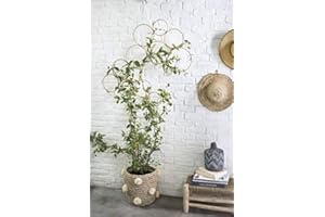 RISEON Boho Vintage DIY 13 PCS Bamboo Wall Trellis Set,Minimalist Plant Display Vertical Garden for Climbing Plants Potted Vines Vegetables Vining Flowers