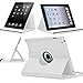 SuperLite 360 Degrees Rotating Stand Leather Case for Ipad 2/3/4, white