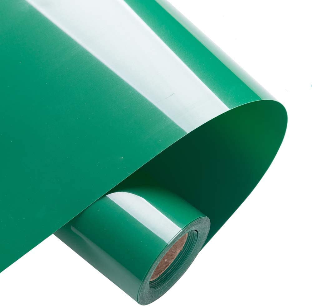 Foeska Heat Transfer Vinyl Bundle 12" x 10' Feet Rolls,HTV for Silhouette Cameo Easy to Cut & Weed, DIY Heat Press Design for T-Shirt, Clothes, Hats and Other Textiles Green — image 1