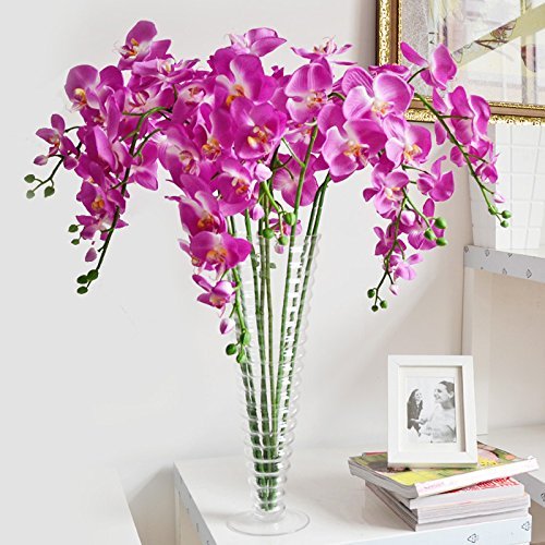 Calcifer 31\u0026quot;Artificial Silk Phalaenopsis Orchid Stem 