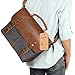 Lifewit 14 inch Men Messenger Bag Briefcase Leather Laptop Satchel Canvas Briefcase, Grey