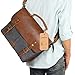 Lifewit Leather Vintage Canvas Laptop Bag, 13'(L)x10.5'(H) x 4.1'(W), Grey