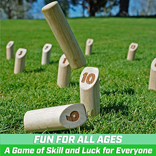 image for GoSports Skittle Scatter Numbered Block Toss Game with Scoreboard and 