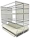 Vertical Spice - Large Pullout Sliding Spice Rack Organizer - 2 Individual 2 Tier Drawers - Premium Rolling Seasoning Holder/Caddy for Hidden Pantry Storage - Made in USA (6.9''W x 10.75