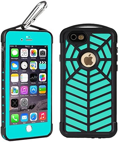 100% Waterproof Phone Case, Save4you Shockproof Dustproof Full Sealed Protection Cover Heavy Duty Spider Sport case for Apple iPhone (6/6S Plus(5.5 inch) Grass blue)