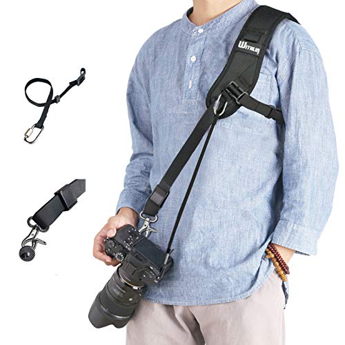WITHLIN-alargadas-Profesional-Set-fotografa-ampliada-Bandolera-con-Cadena-de-Seguridad-para-cmaras-SLR-rflex-Digital-Canon-Nikon-Sony-Olympus-Pentax-etc-