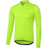 ARSUXEO Men's Cycling Jersey Long Sleeve Slim Fit Bike Jersey Biking Bicycle Cycling Shirt