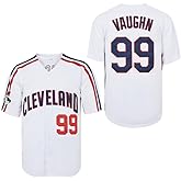 ZXCVB Men's #99 Ricky Vaughn Jersey 90s Hip Hop Clothing Movie Baseball Jersey Stitched