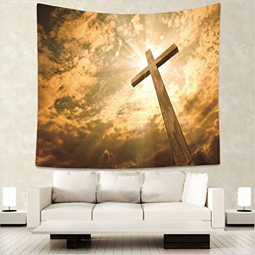 Dodoer Home Decorative Wall Hanging Carpet Tapestry 130X150cm Rectangle Bedspread Christian Jesus Religion People Pattern