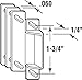 Prime-Line K 5009 Screen Door Strike Plate, 1/4 In. with Shims, Aluminum (Single Pack)