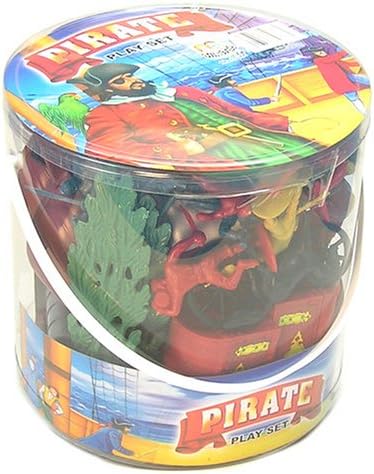 Pirate Play Set: 53 Pieces with 54mm Pirate Figures, Ships, Raft, Cannons