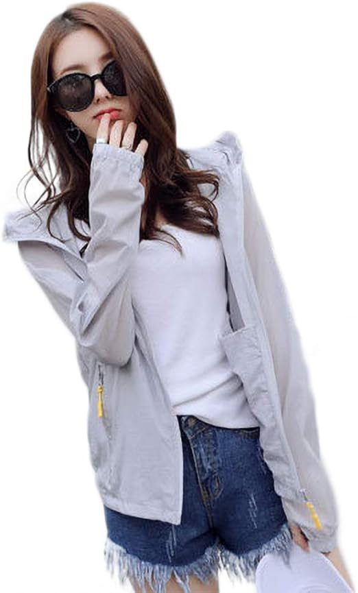 Amazon Trayosin レディース 日よけ服 ｕｖカット 紫外線対策 コート 自転車用 登山 釣り フード付き 長袖 ゆったり ファッション 明るく 快適 薄手 日焼け止め服 夏 秋 コート ジャケット 通販