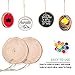 15 PCS Natural Unfinished Wood Slices with Bark 2.8’’-3.2’’ Craft Wood Kit Predrilled with Hole, Rustic Wooden Circles Rounds Great for Christmas Ornaments, DIY Crafts, Wedding Centrepiece