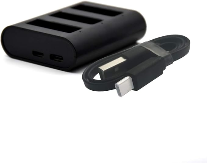 Amazon Com 3 Channel Usb Battery Quick Charger With Type C Cord For Gopro Gopro Hero8 Hero7black Hero6 Hero5 Black Hero 18 Rechargeable Battery Charger Electronics