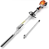 Gas Hedge Trimmer, 2 Cycle 48cc Gas Powered Hedge Trimmer Brush Cutter,Pole Saw with Extension Pole Garden Trimming Tools for Tree Trimming and Branch Cutting