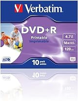 Verbatim 43508 16x Printable DVD+R 12cm 4.7GB Single Layer Jewel Case 10 Pack view 6