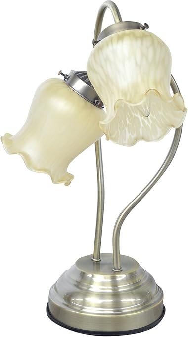 Amazon テーブルランプ アンティーク ランプ リリィ 2灯 Hpn 0660 あまの テーブルランプ 通販