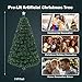 Goplus Artificial Christmas Tree Pre-Lit Optical Fiber Tree 8 Flash Modes W/UL Certified Multicolored LED Lights & Metal Stand (7 FT)