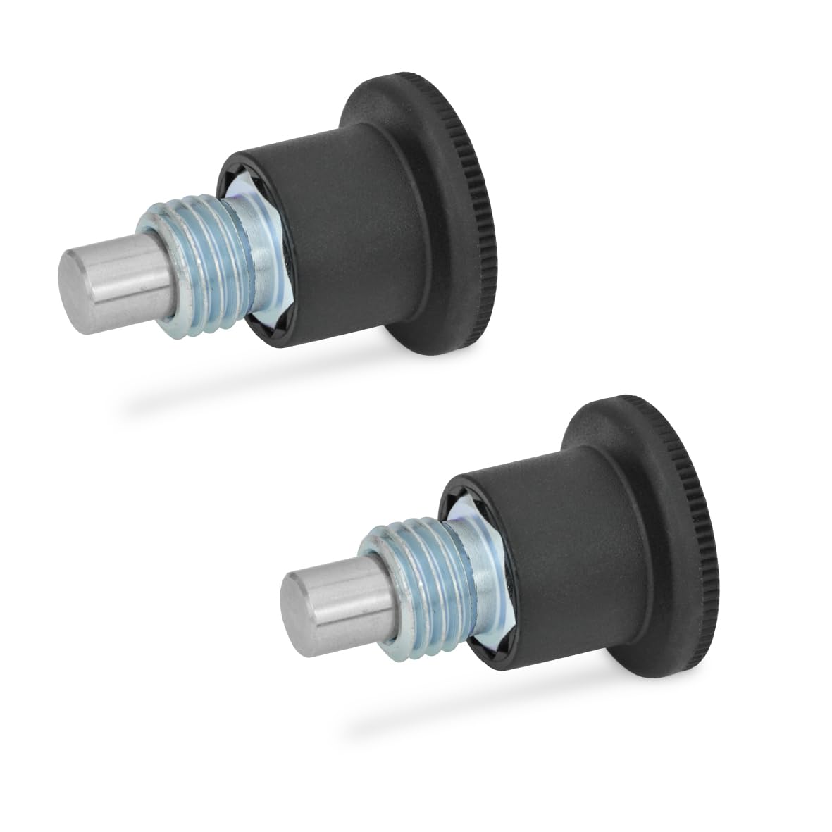 Ganter Standard Elements Locking Bolt L Small – GN 822.6 Form B: Without Locking Lock Galvanised Steel, Blue, Passivated, Black, GN 822.6-4-M8-B