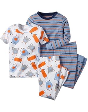 Carters Baby Boys 4-pc. Monster Stripe Pajama Set 12M