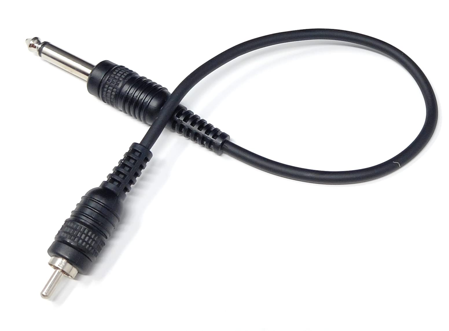 DRUT 30cm short 6.35mm (1/4") Mono Jack Plug to RCA Phono Plug Audio Male to Male Lead Cable 1ft