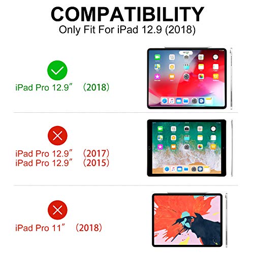 iPad Pro 12.9 Keyboard Case 2018 3rd Generation, Detachable Wireless