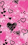Brunswick Image Hearts All Over Bowling Towel, Black/Pink