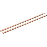uxcell 2Pcs Copper Flat Bar, 1/4" Thickness x 1/4" Width x 12" Length Copper Bus Bar Stock Plate Mill for Electrical (6mm x 6mm x 305mm)