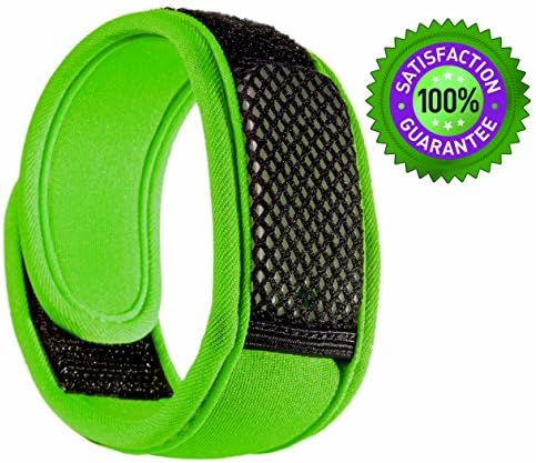 Mosquito Repellent Bracelet, Plus 4 essential oils Diffuser Refills Set, 100% Pure Therapeutic Grade. Guaranteed to work ! No Spray or oil mess. All natural - Deet free. Life time guarantee !(green)