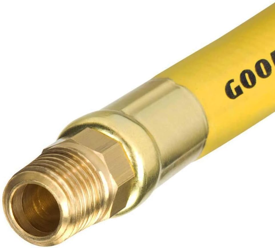 Goodyear 3' x 3/8" Rubber Whip Hose Yellow 250 Psi: Home Improvement