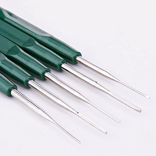 Whitelotous 5pcs Car Wire Terminal Socket Pin Removal Maintenance Titanium Alloy Steel Dismount Tool