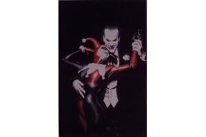 Tangle with Evil artwork by Alex Ross - Harley.Quinn and The Joker DC Comics - Matted to 8 x 10 Inches.