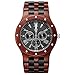 MEKU Men's Wood Wrist Watch Quartz Day Date Wooden Watch Gift (Sandalwood & Ebony)