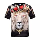Fashion-Plus New Style Men's Lion King 3D Print Fashion Casual T-Shirts