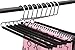 J.S. Hanger Open Ended Anti-rust Metal Slack Pant Hangers with Non-slip Foam Coating, 20-Pack