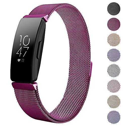 CAVN Metal Bands Compatible for Fitbit Inspire/Inspire HR Bands for Women Men Small Large, Replacement Stainless Steel Wrist Strap Accessory